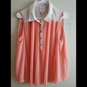 Romeo & Juliet Couture Orange Pleated Boho Top